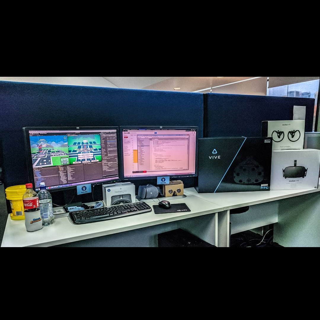 My workspace at the AIE Incubator in 2017.