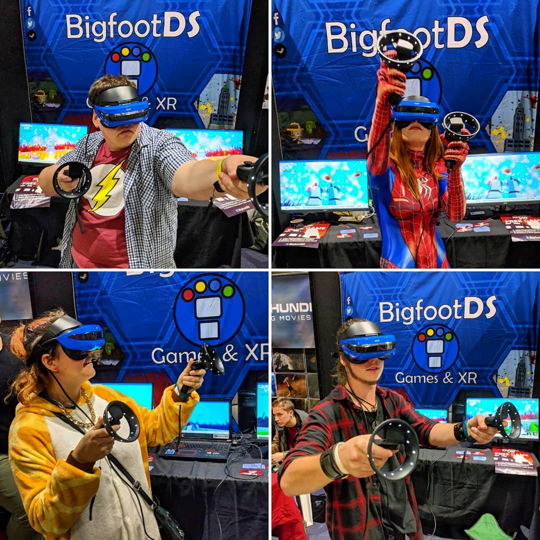 A compilation of attendees trying out Planet Protector VR at Supanova Sydney in 2018.