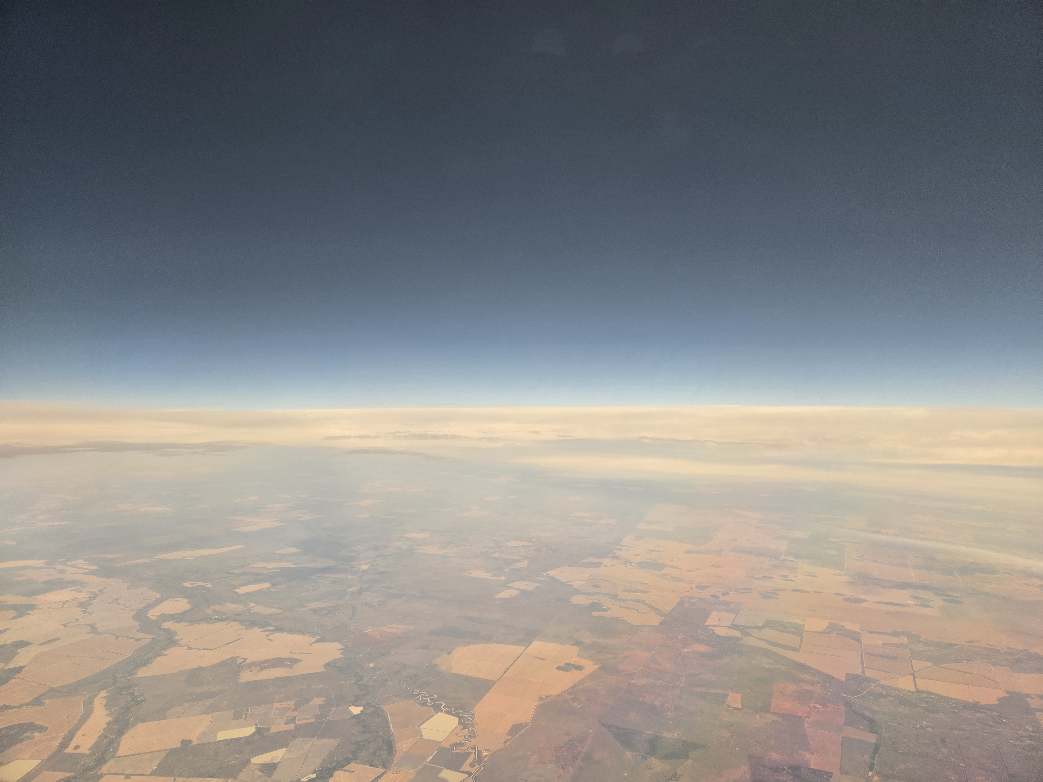 View of the skies, from roughly 35000 feet to 39000 feet in the air.