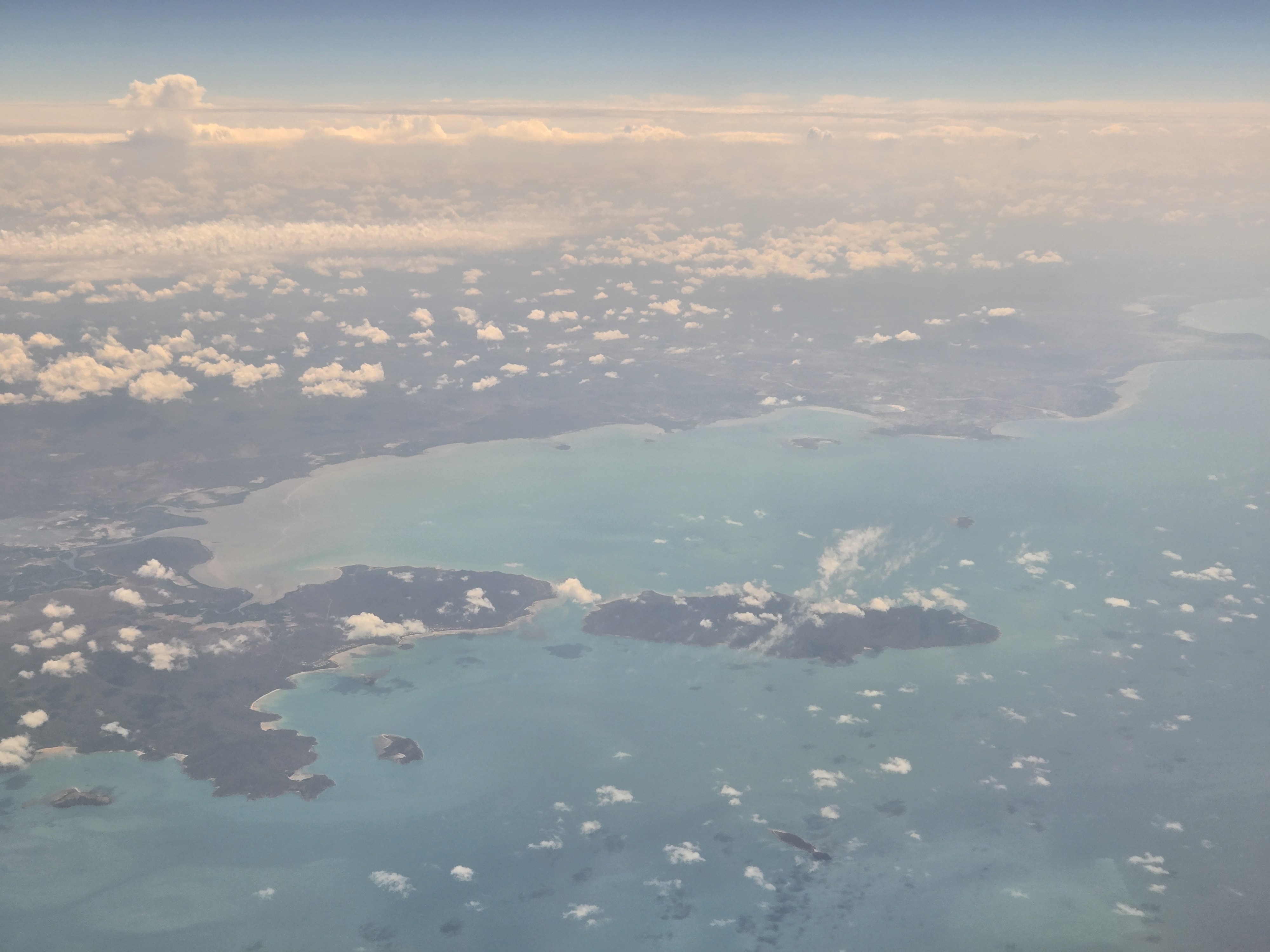 View of the skies, from roughly 35000 feet to 39000 feet in the air.