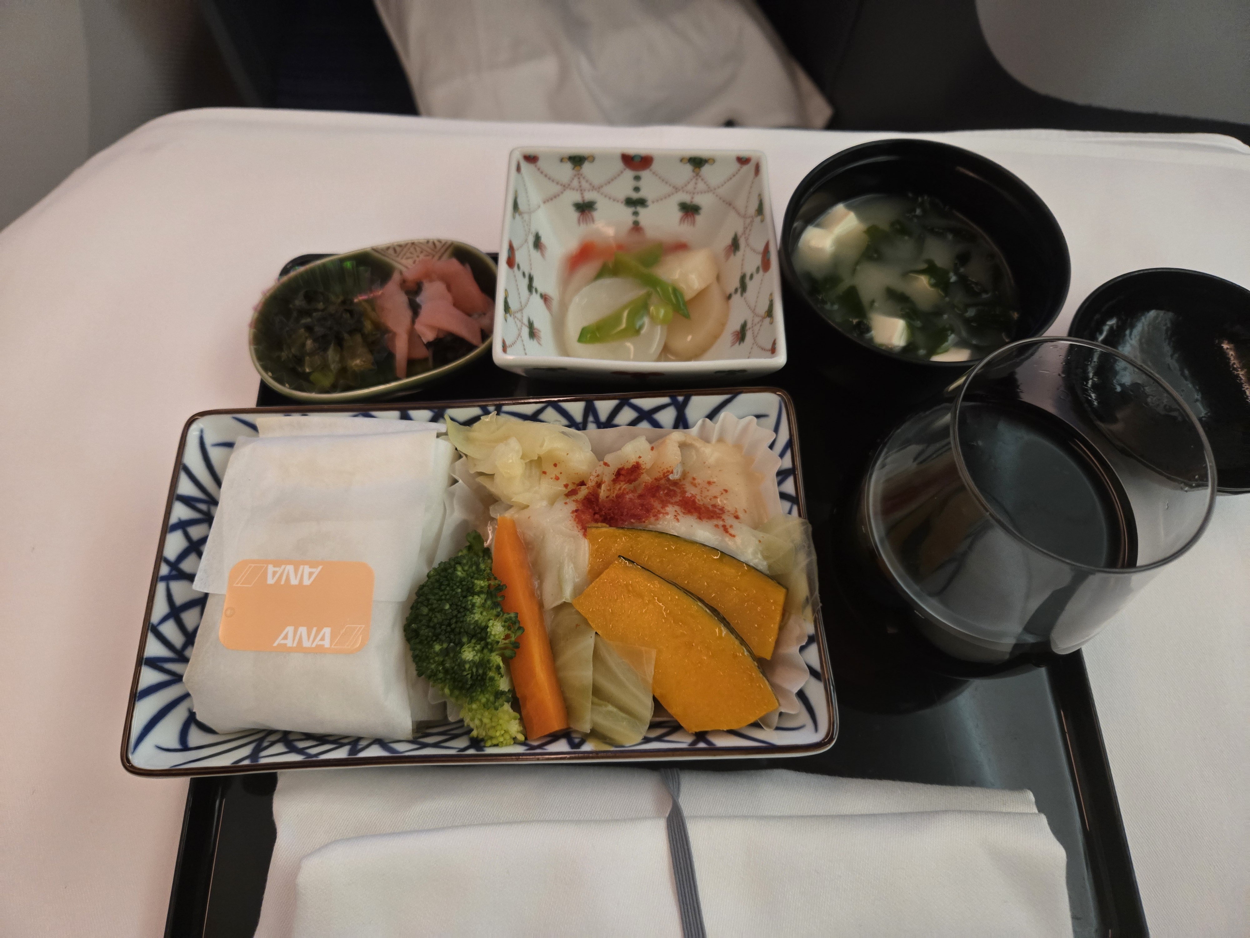 One of the meals from the flight!