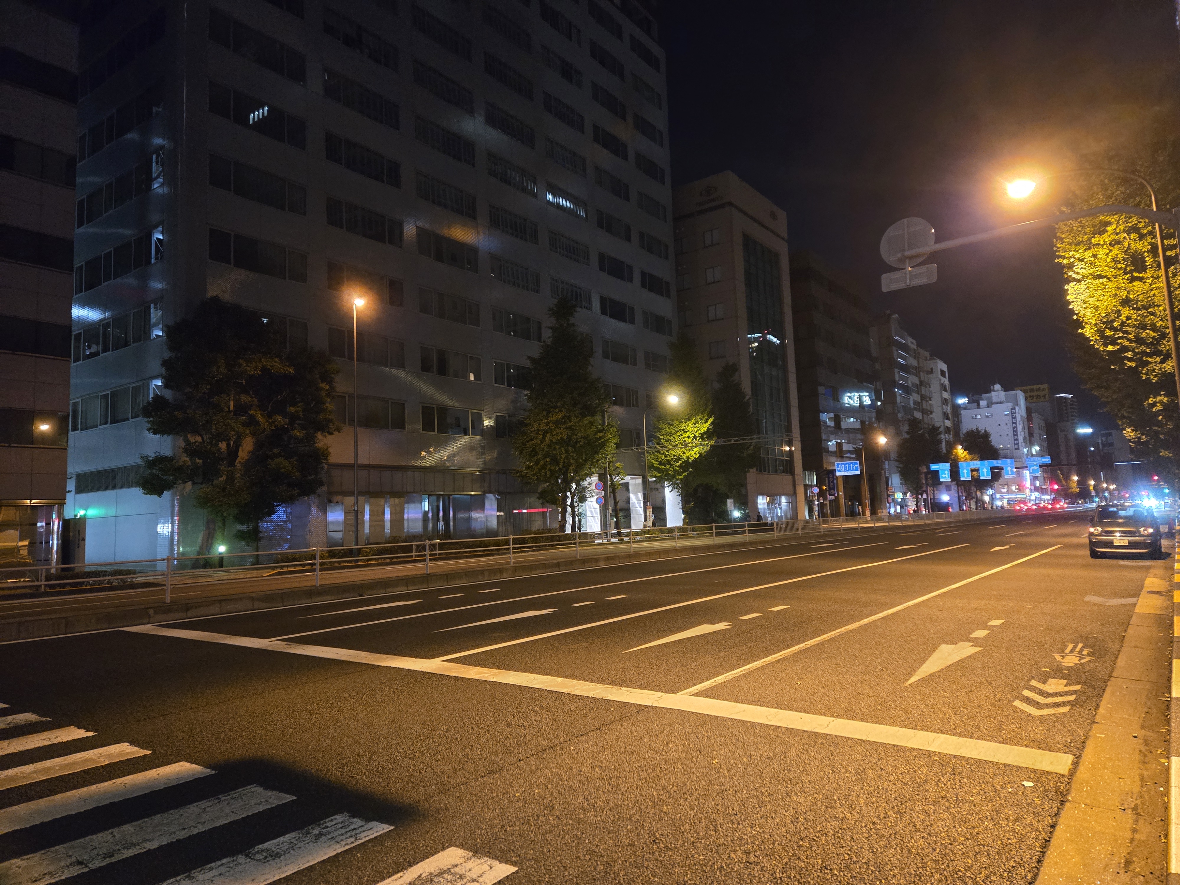 View of the street near the hotel.