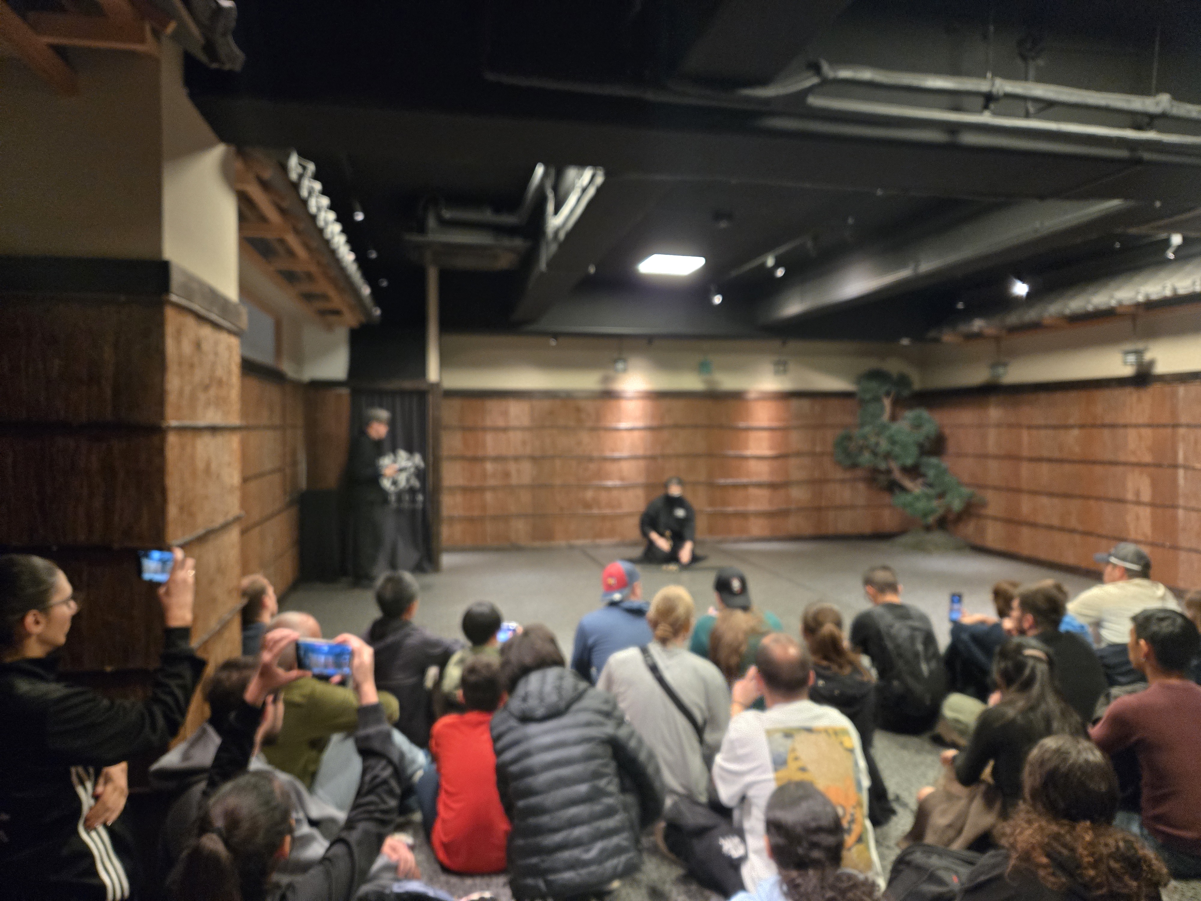 A photo of the sword demonstration. 5 minutes of sword.